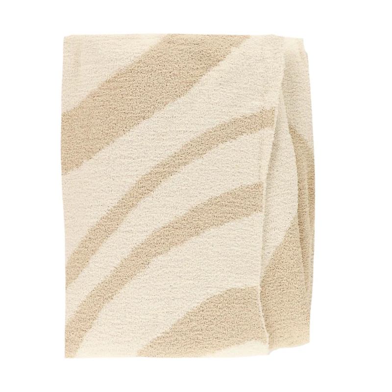 Couverture Rayée Crème