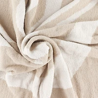 Couverture Rayée Crème