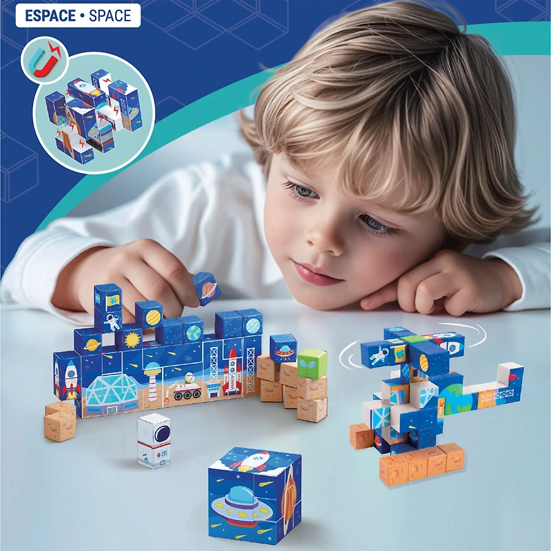 Magnetic Cube Set - Space