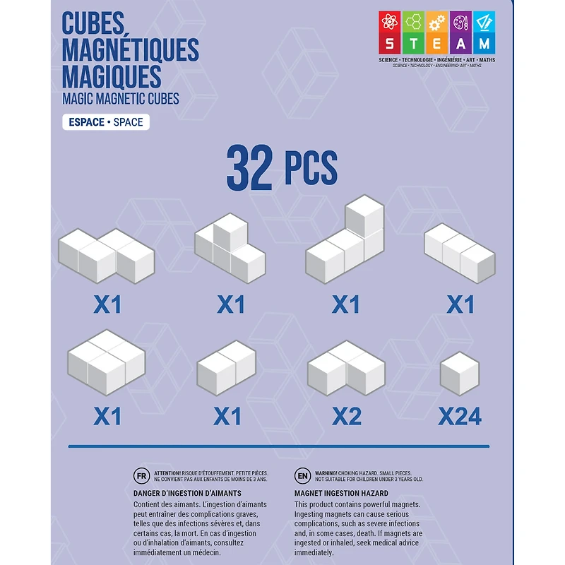 Magnetic Cube Set - Space