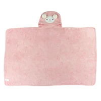 Deluxe Hooded Towel Llama - Pink