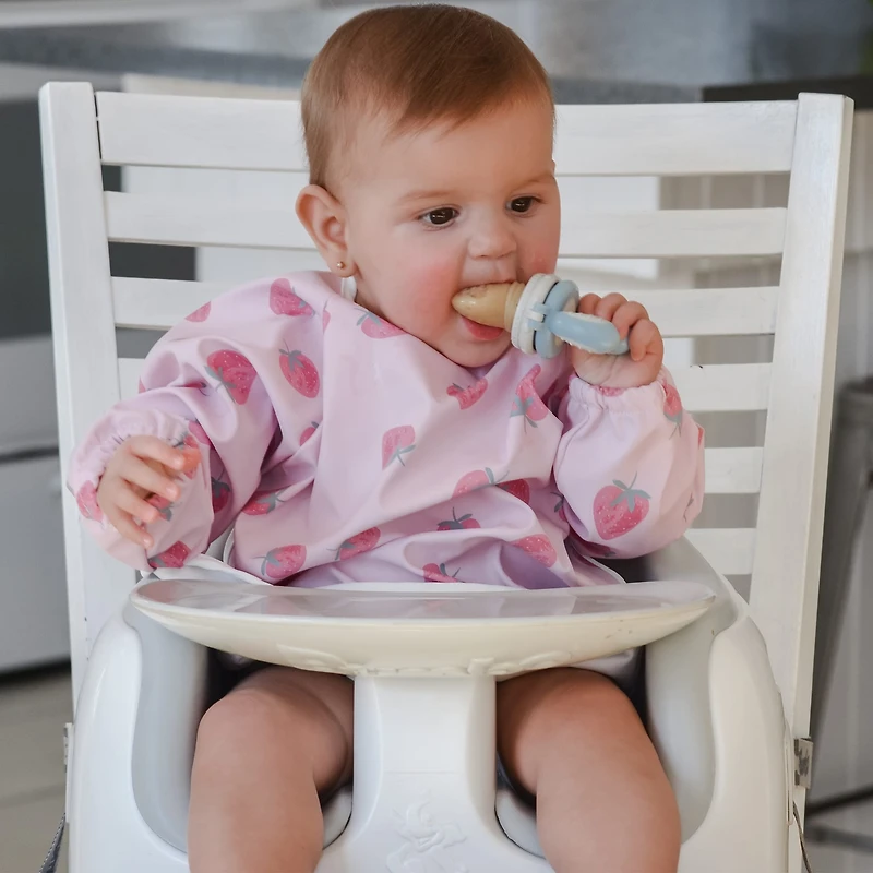 Bavoir Manches Longues - Fraise