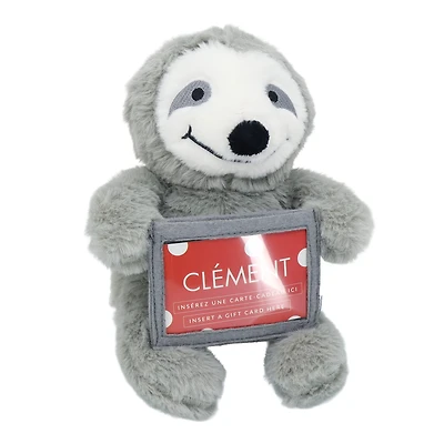 Gift Card Holder Plush Sloth 5"