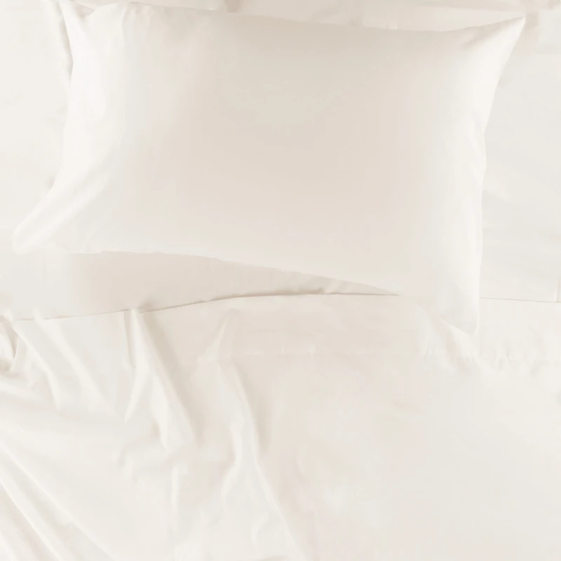 Ensemble Draps Lit Double - Ivoire