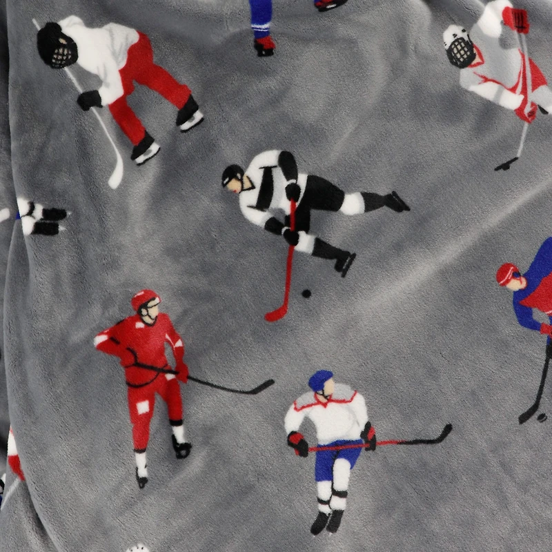 Couverture Peluche Hockey