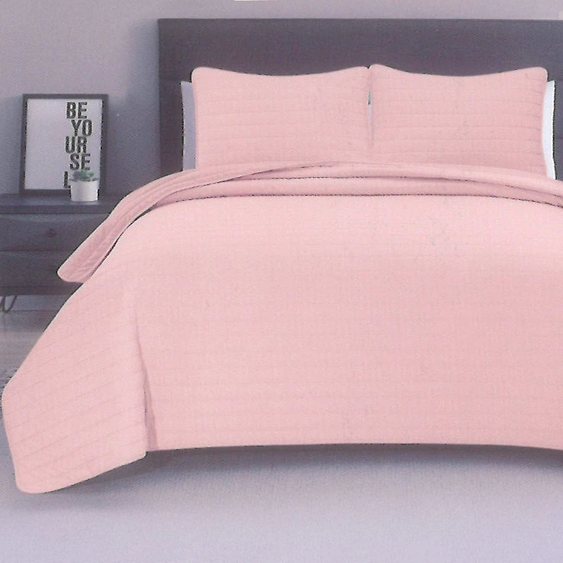 Courtepointe Lit Simple - Rose