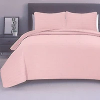 Courtepointe Lit Simple - Rose