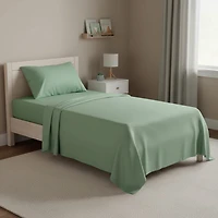 Ensemble Draps pour Lit Simple - Vert