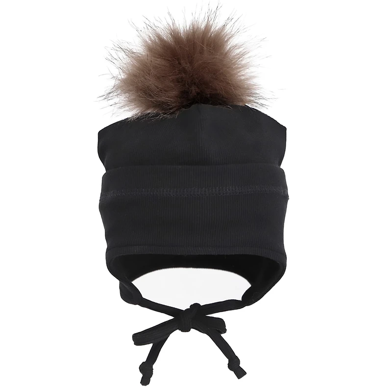 Tuque Côtelée Pompon 3-18mois