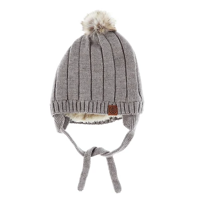 Knit Pompom Beanie 18-3