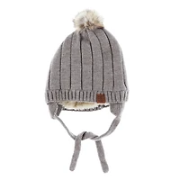 Knit Pompom Beanie 18-3