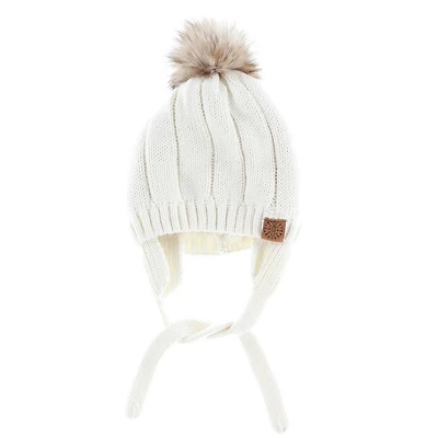 Knit Pompom Beanie 18-3