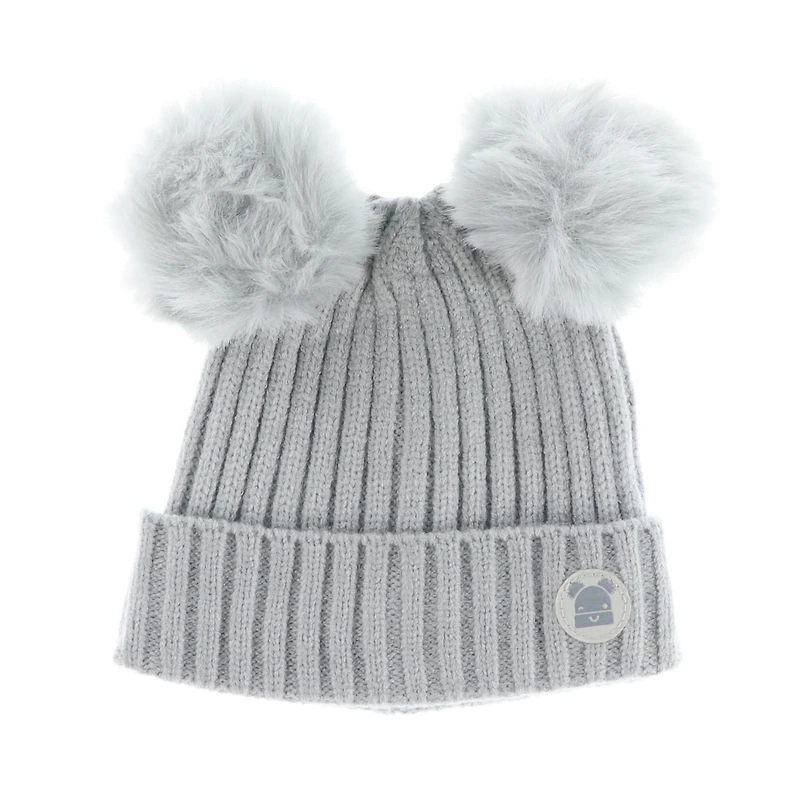 Double Pompom Newborn Beanie