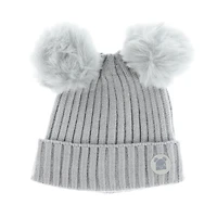 Double Pompom Newborn Beanie