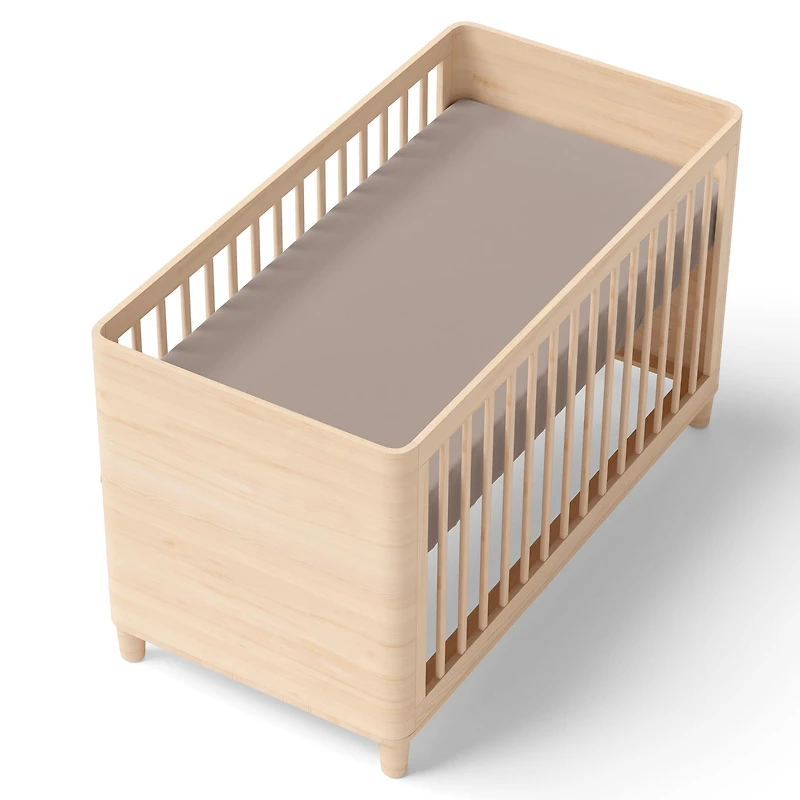 Crib Fitted Sheet - Beige