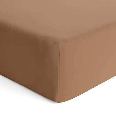 Crib Fitted Sheet - Mocha