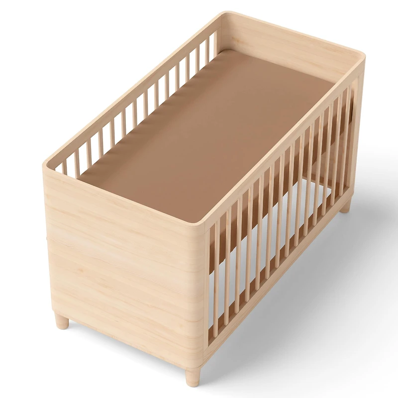 Crib Fitted Sheet - Mocha