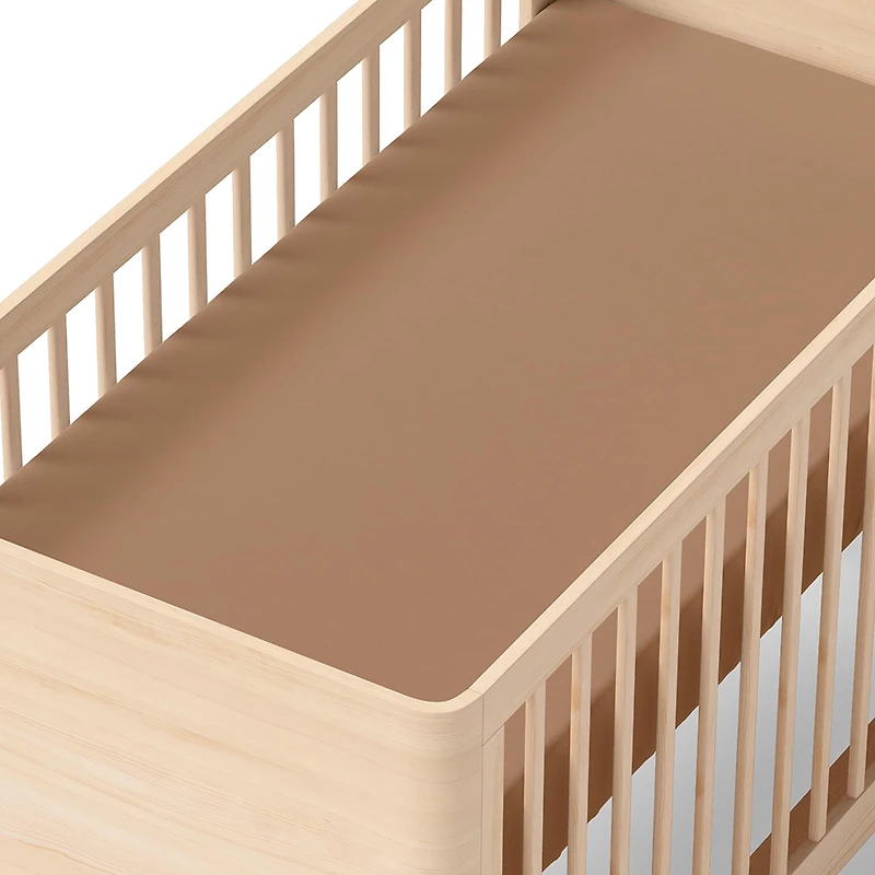 Crib Fitted Sheet - Mocha
