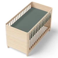 Drap Contour pour Lit de Bébé - Uni Vert Nordik