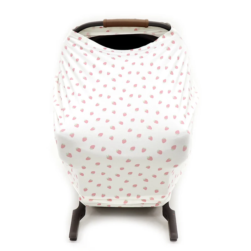 Housse 3-en-1 Siège d'Auto et Foulard d'Allaitement  - Fraises