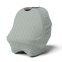 Housse 3-en-1 Siège d'Auto et Foulard d'Allaitement  - Uni Vichy Sauge