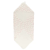 Hooded Bath Towel and Wash Mitt - Strawberries