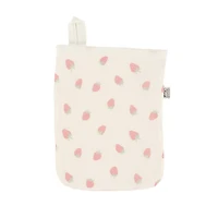 Hooded Bath Towel and Wash Mitt - Strawberries