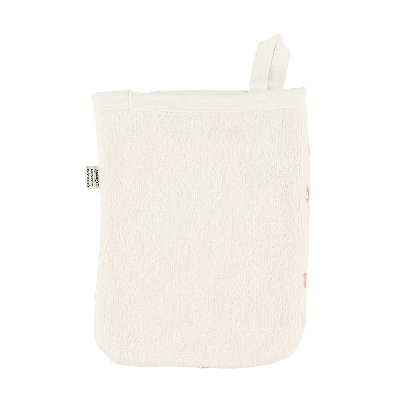 Hooded Bath Towel and Wash Mitt - Strawberries