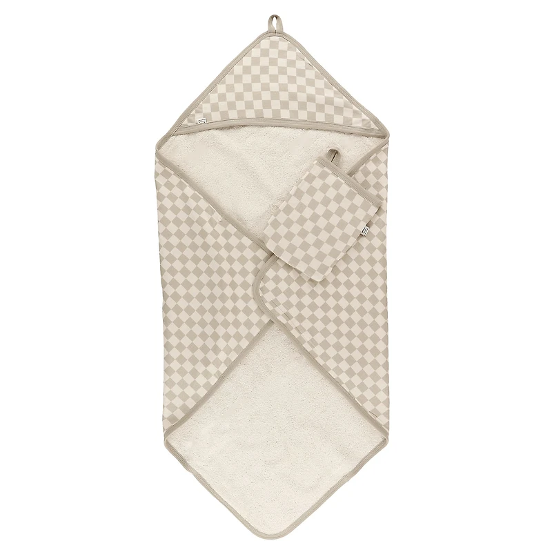 Hooded Bath Towel and Wash Mitt