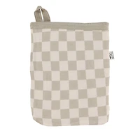 Serviette de Bain à Capuchon et Gant - Carreaux