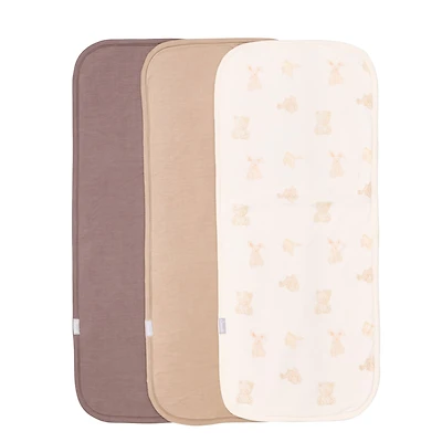 Burp Cloth Pkg 3-soft Toys