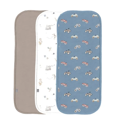 Burp Cloth Pkg 3-cars
