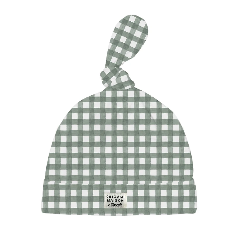 Bonnet À Noeud 3-6m Vichy Sauge
