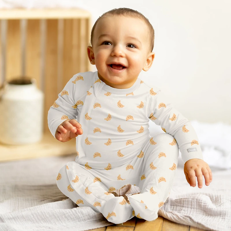 Croissant Pajamas 0-18m