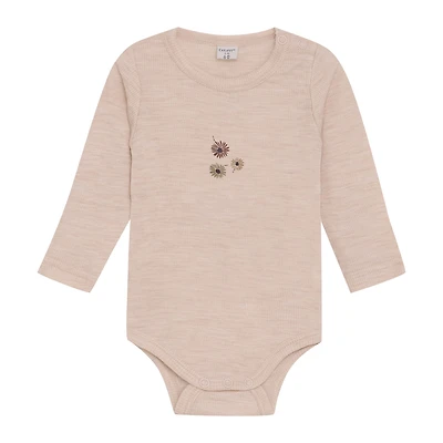 Merino Flower Bodysuit 0-12m