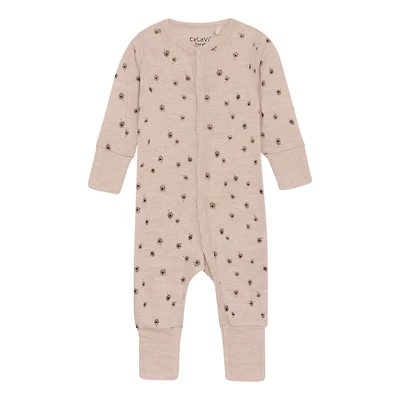 Combinaison Merino Fleur 0-12mois