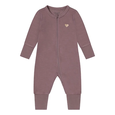 Plum Merino Pajamas 0-12m