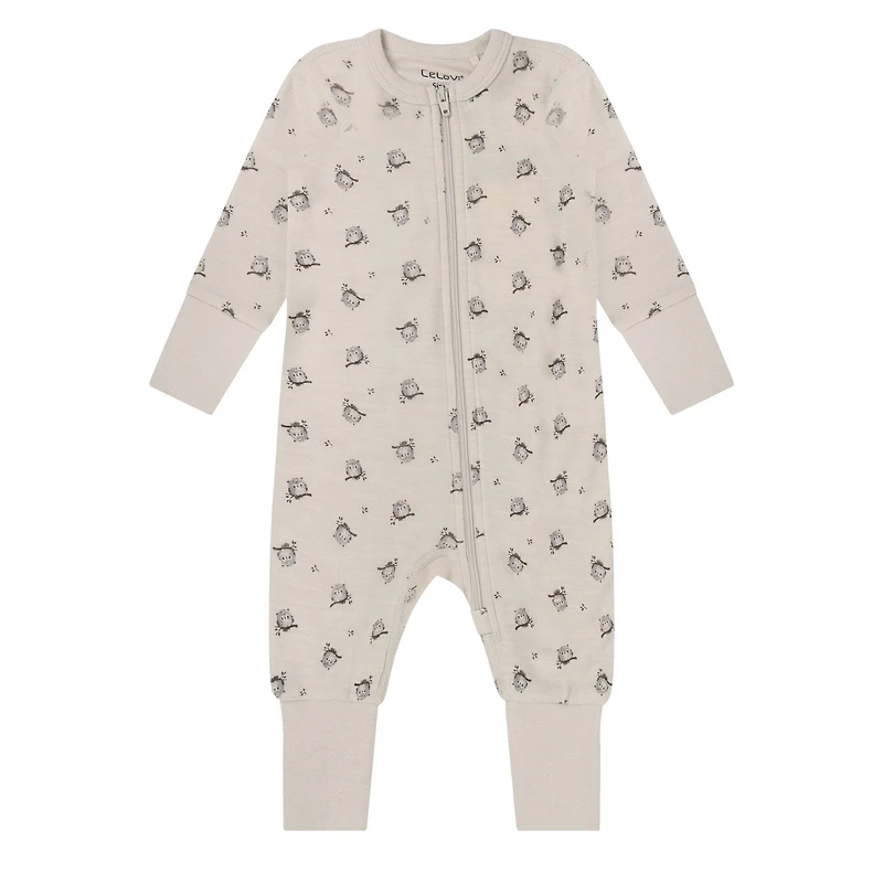 Owl Merino Pajamas 0-12m