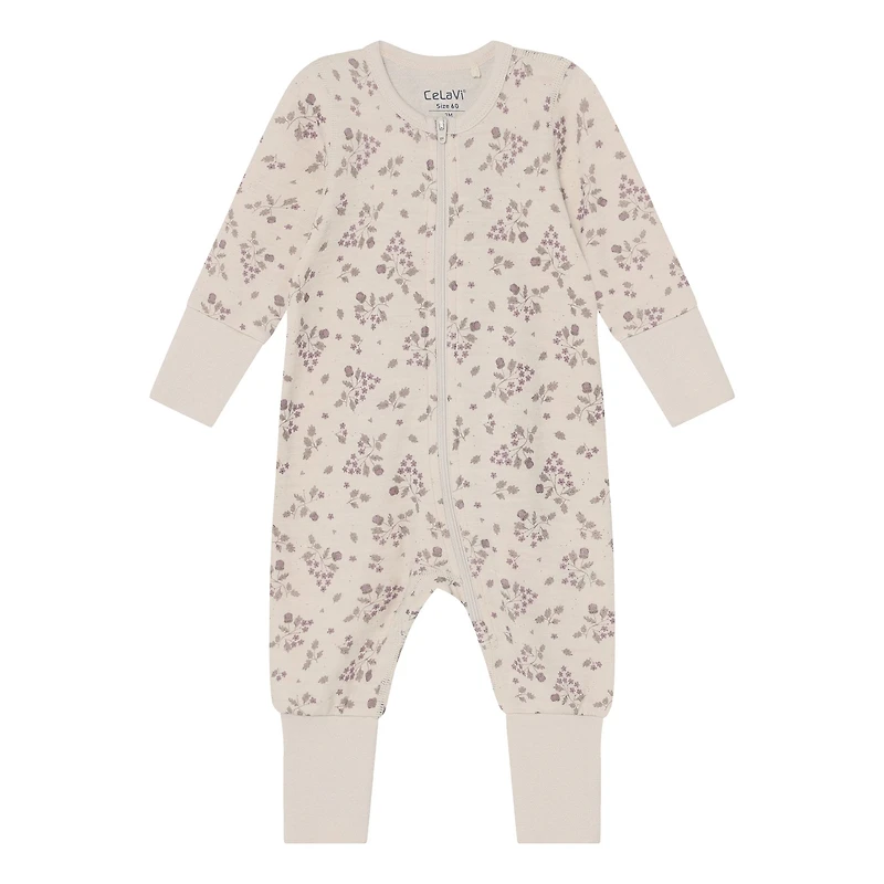 Pyjama Mérinos Fleurs 0-12mois