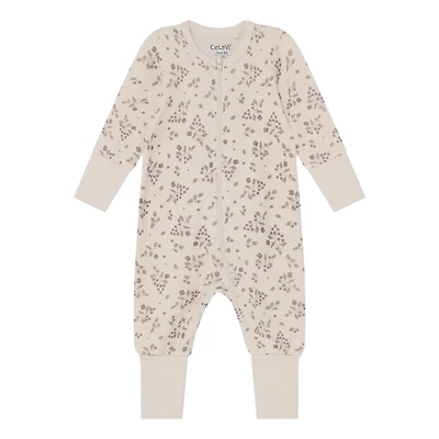 Pyjama Mérinos Fleurs 0-12mois