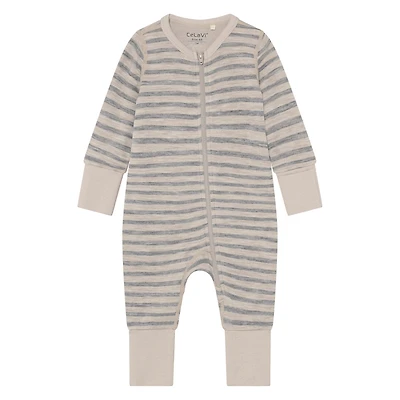 Stripe Merino Pajamas 0-12m