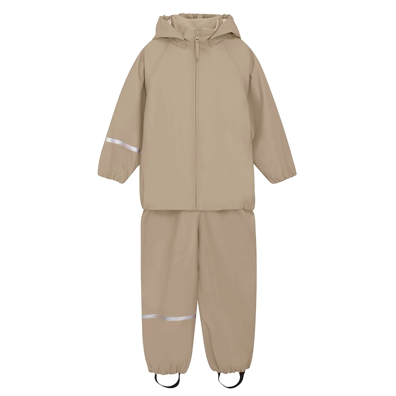 Solid PU Rainwear Set 5-10y