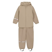 Solid PU Rainwear Set 5-10y