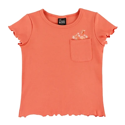 T-shirt Pique-nique Corail 2-8ans