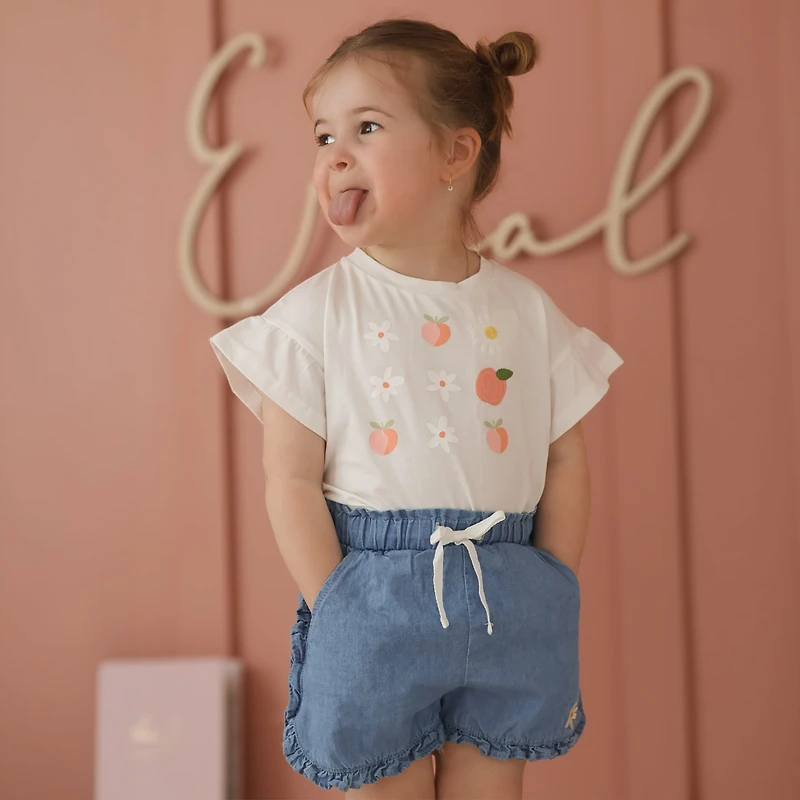 Picnic Chambray Shorts 2-8y