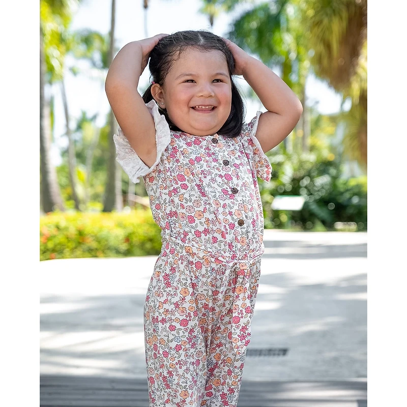 Combinaison Pique-nique Fleurs 2-8ans