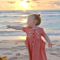 Picnic Coral Dress 3-24m