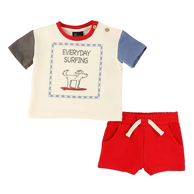 Ensemble Short Surf Chien3-24mois