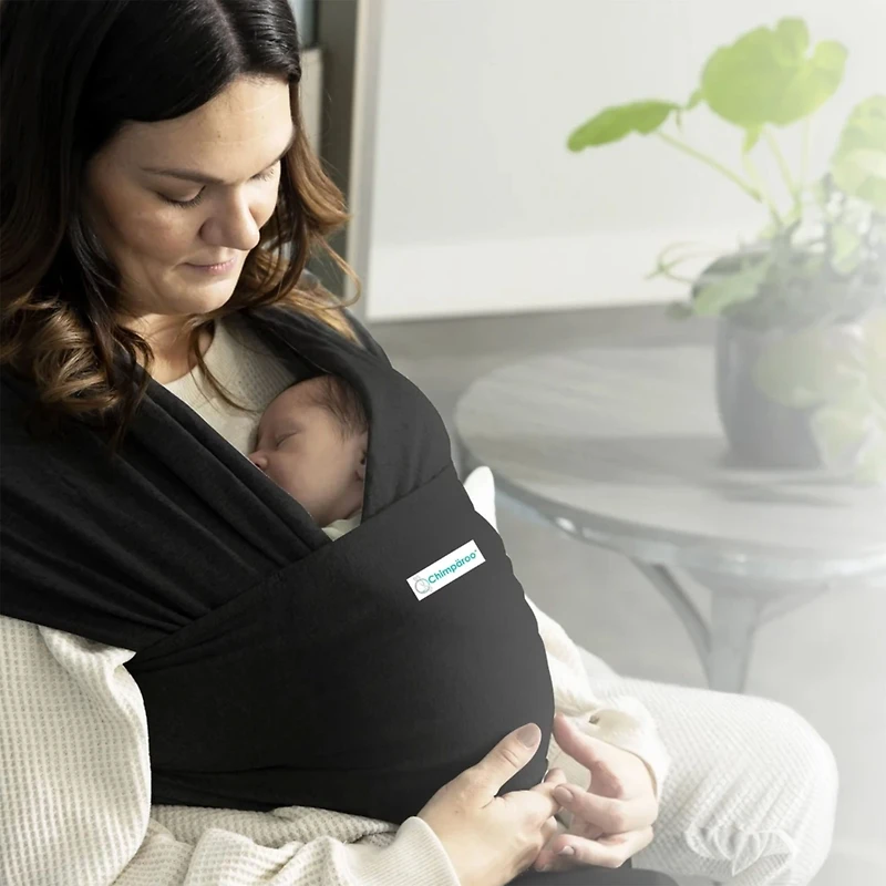 Stretchy Mint-Fibre Baby Wrap – Black