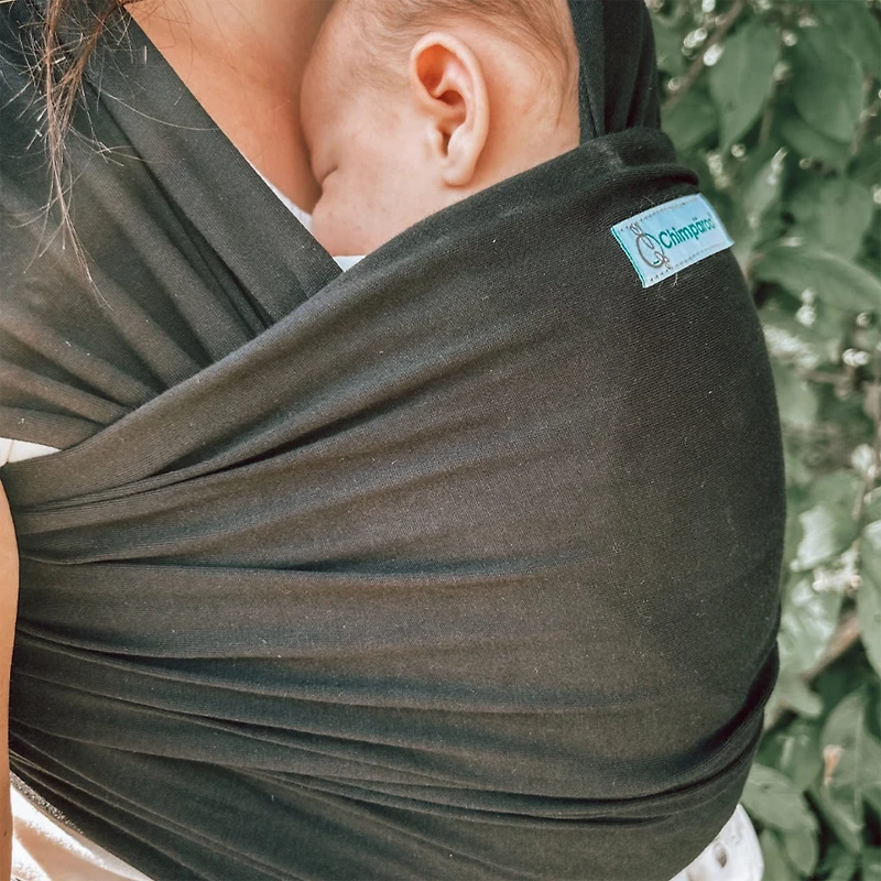 Stretchy Mint-Fibre Baby Wrap – Black
